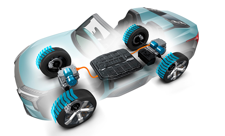 Motores eléctricos de las camionetas MI TECH Concept